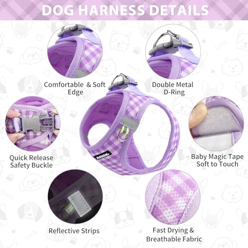 AIITLE Step in Medium Dog Harness and Leash Set, Puppy Pet Vest - Image 4