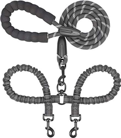 iYoShop Double Dog Leash, 360° Swivel, No Tangle, 8-35 lbs by iYoShop