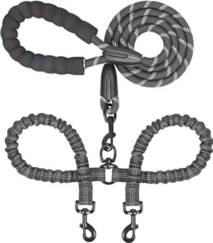 iYoShop Double Dog Leash, 360° Swivel, No Tangle, 25-150 lbs by iYoShop