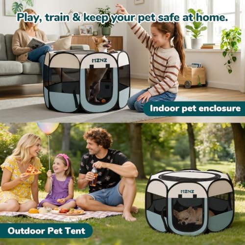 Dog Playpen, Portable Cat Playpen Crate Indoor - Image 4