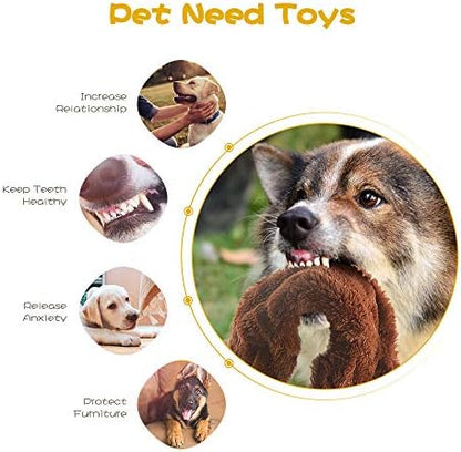 Dog Squeaky Chew Toys No Stuffing Soft Plush - Image 2