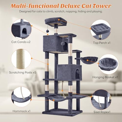 DUMOS 66 Inch Large Cat Tree Tower - Image 3