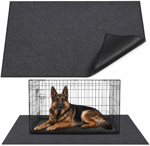 46" X 60" Mat for Under Dog Crate, Waterproof Dog Crate Mat by Himake