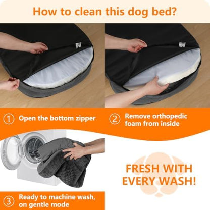 Dwanton Orthopedic Waterproof Medium Dog Bed Sofa, Gel Memory Foam - Image 7