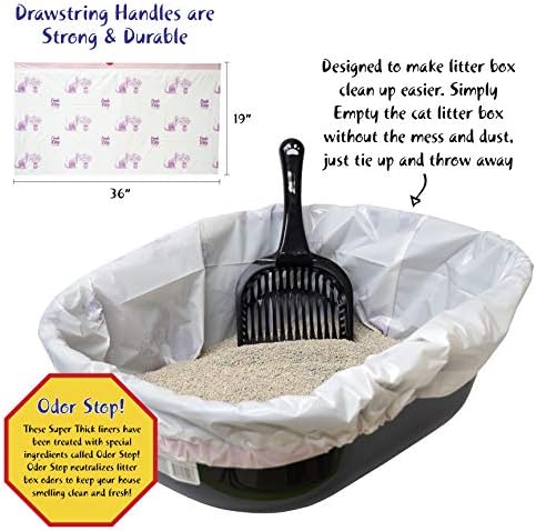80 Count Fresh Kitty Litter Box Liners Super Thick, Easy Clean Up Jumbo - Image 4