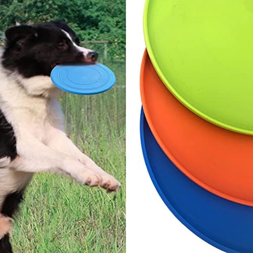XIGOU Dog Flying Disc, 3 Pack Dog Flyer Toys, Soft Rubber Interactive - Image 6