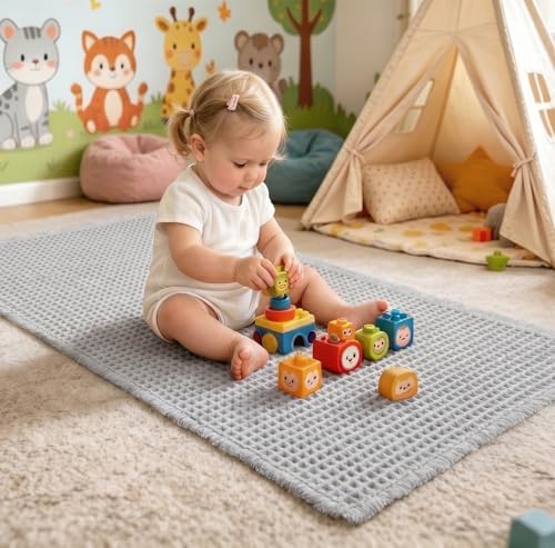 ILANGO Upgraded Waffle Bath Rug 24x48, Super Absorbent Non Slip Bath Mat - Image 4