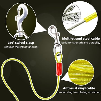 30ft Retractable Dog Leash, 2-in-1 Retractable Dog Lead - Image 4