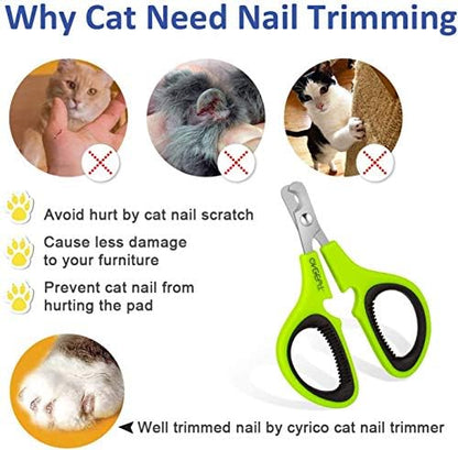Pet Nail Clippers, Cat & Kitten Claw Nail Clipper Safe Sharp Trimmer - Image 4