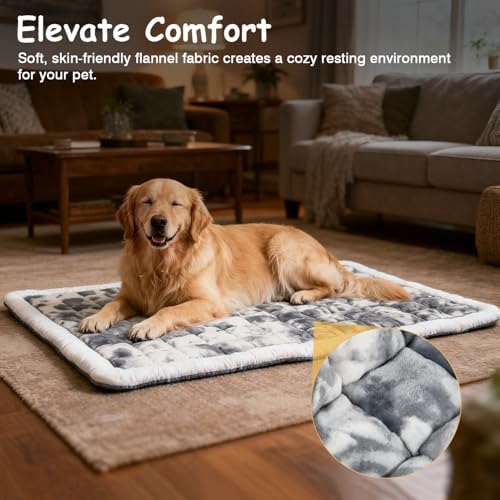 48" Airy Dog Crate Mat, Machine Washable Soft Kennel Pad - Image 4