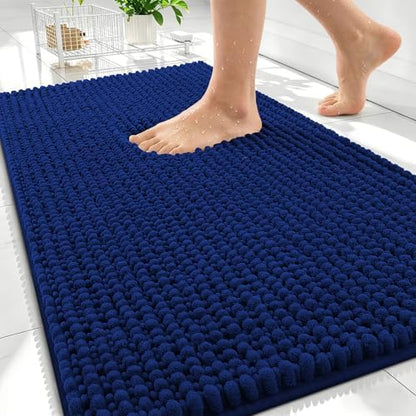 OLANLY Thick Chenille Bathroom Rugs 34x21, Soft Absorbent Bath Mat by OLANLY