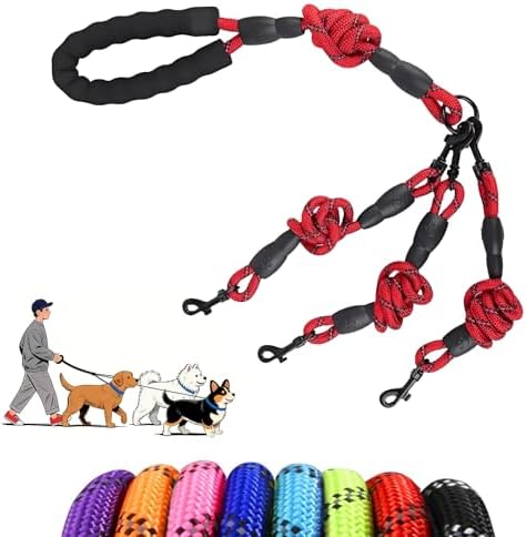 Dual Dog Leash - 360° Swivel No Tangle Walking Leash, Detachable Design by PawLuxe