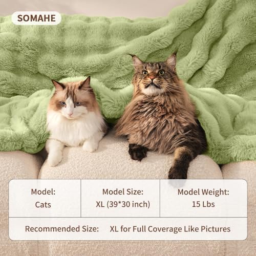 SOMAHE Soft Faux Fur Pet Blanket, Medium 28x22 Fruit Green - Image 6