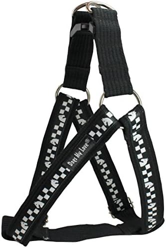 Dogs My Love Cotton Web Adjustable Dog Step-in Harness 4 Sizes Chessboard - Image 2