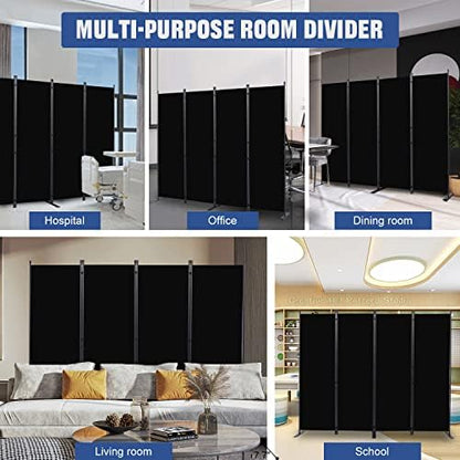Room Divider 4 Panel-88''Wide, 6FT Room Dividers and Folding Privacy Screens - Image 6