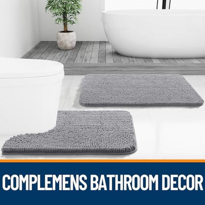 OLANLY Bathroom Rugs 32x20, Extra Soft Absorbent Chenille Bath Rugs - Image 7