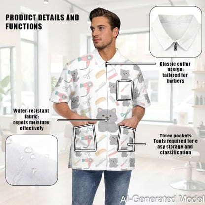 Professional Grooming Smock Unisex, Water Resistant Anti-Static - Image 5