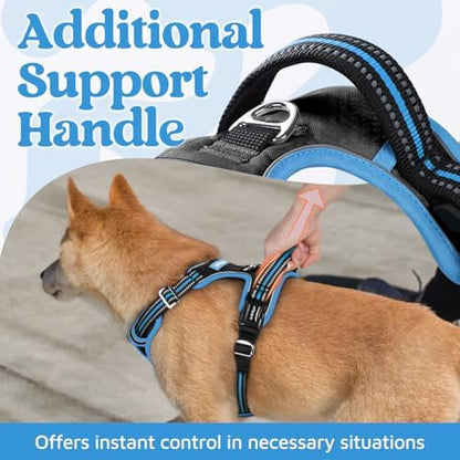 rabbitgoo Dog Harness Medium Sized, No Pull 3 Buckles Easy On & Off - Image 4