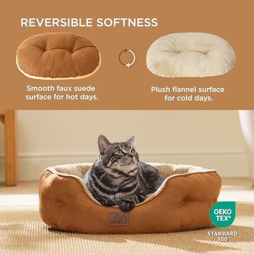 Bedsure Small Dog Bed Washable, Round Cat Beds - Image 2