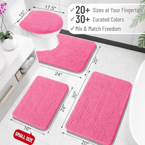OLANLY Bathroom Runner Rugs 45x27, Extra Soft Absorbent Chenille Bath Rugs - Image 2