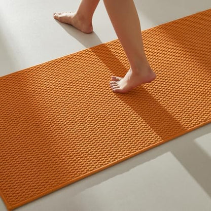 TYUU Bathroom Runner Rugs, Long Bath Mat Runner Washable Thin Quick Dry Low by TYUU
