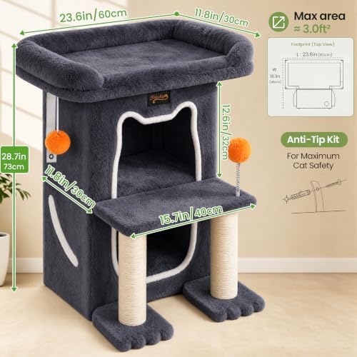 Small Cat Tree Tower Scratching Post - Image 5