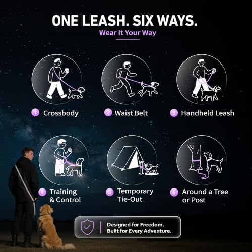 Hands Free Dog Leash, Galaxy Reflective, Crossbody Dog Leash - Image 4