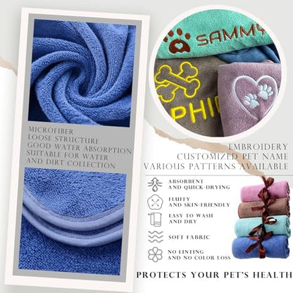 xrlsg Personalized Dog Towel Custom Towel - Image 2