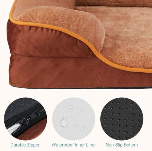 Sweetcrispy Orthopedic Large Dog Bed, Waterproof Pet Sofa Supportive Bed - Image 5