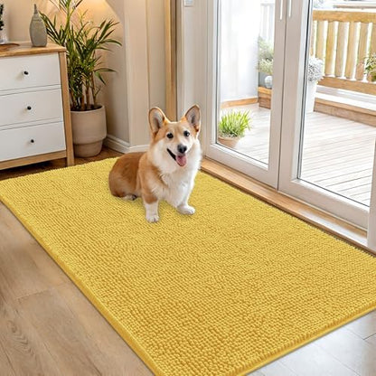 OLANLY Dog Door Mat for Muddy Paws 54x32, Super Absorbent Chenille Mud Mat by OLANLY