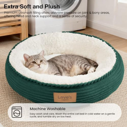 Love's cabin Round Donut Cat and Dog Cushion Bed, 20in Pet Bed - Image 7