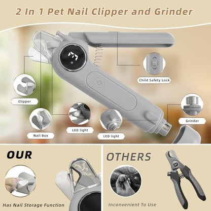 2-in-1 Quiet Electric Pet Nail Clipper & Grinder - Image 5
