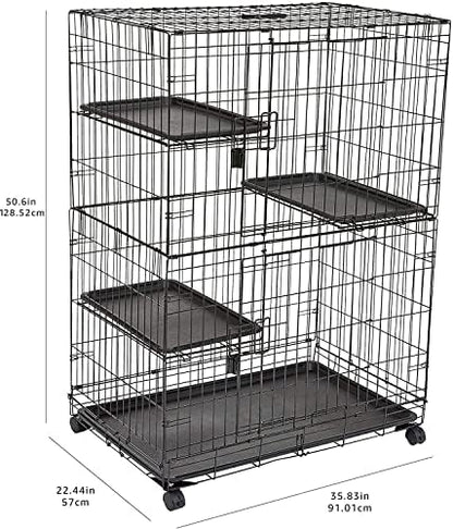 Amazon Basics Large 3-Tier Cat Cage Playpen - Image 4