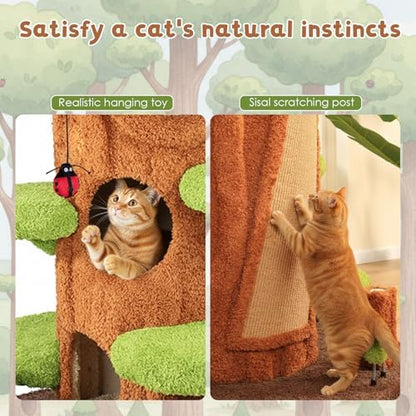 NUNU LAB Large Cat Tree for Indoor Cats – Multi-Level Solid Wood - Image 4