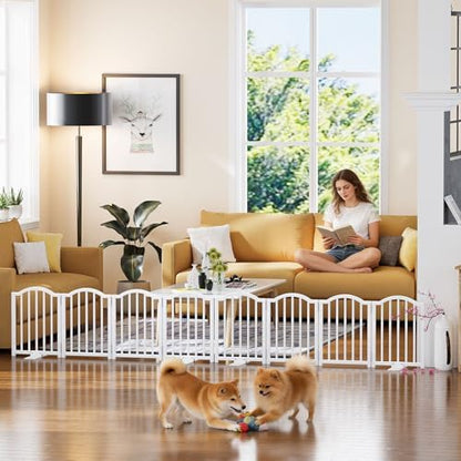 Snughome 2 Pack Short Dog Gate Indoor, Expand Up to 48’’Wide Foldable Pet Gate - Image 7