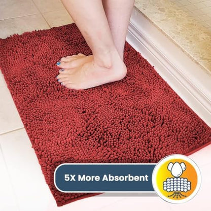 Muddy Mat® 4-Piece Red Medium 30"X19" AS-SEEN-ON-TV Highly Absorbent Microfiber - Image 5