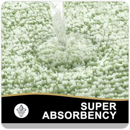OLANLY Bathroom Rugs 36x24, Soft Absorbent Microfiber Bath Rugs, Sage Green - Image 4