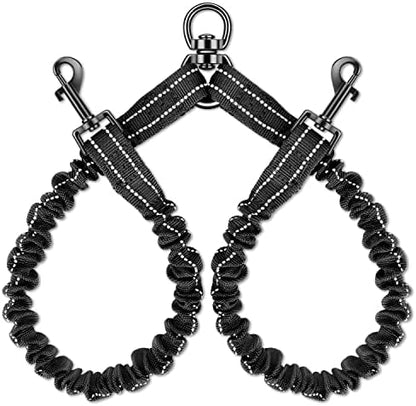 AUTOWT Double Dog Leash, No Tangle 360° Swivel Rotation Reflective Lead by AUTOWT