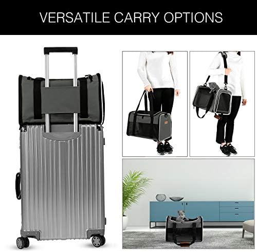 Cat Carrier - Portable Foldable Dog Pet Carrier, Soft-Sided Pet Bag up to 15 Lbs - Image 6