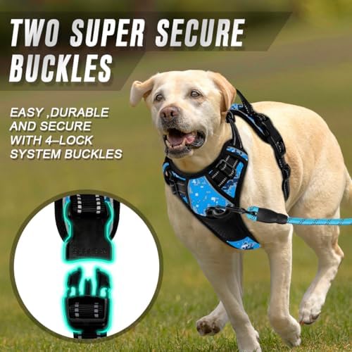 BARKBAY Dog Harness No Pull for Large Dogs Front Back Clips, Dog Vest - Image 4