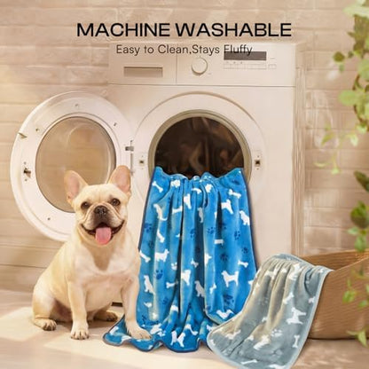 Luciphia Dog Blanket 3 Pack, Soft Cozy Fleece Throw - Image 6