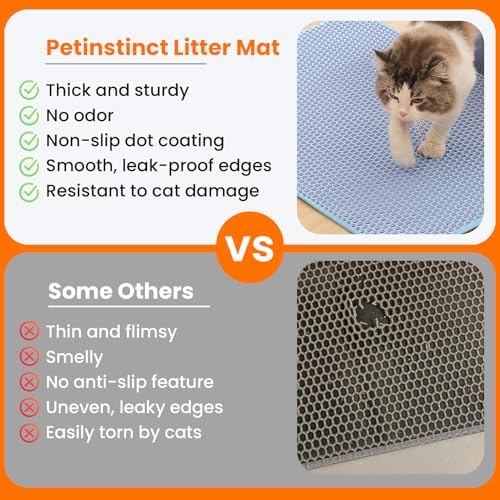 Extra Large Cat Litter Mat XXL, Double Layer Honeycomb - Image 3