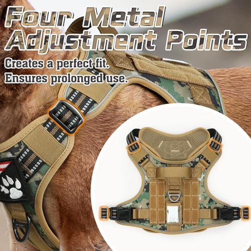 rabbitgoo Tactical Dog Harness for Small, No Pull Military Service Vest - Image 2