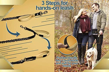 SparklyPets Hands Free Dog Leash, Medium & Large Breeds, Premium Gold - Image 4