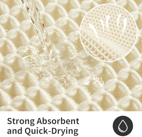 ILANGO Upgraded Waffle Bath Rug 16x24, Super Absorbent Non Slip Bath Mat - Image 4