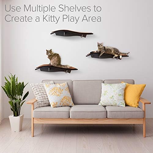 Arf Pets Cat Perch, Wall-Mounted Wooden Shelf - Image 3