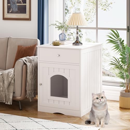 Litter Box Enclosure, Hidden Cat Litter Box Cabinet - Image 2
