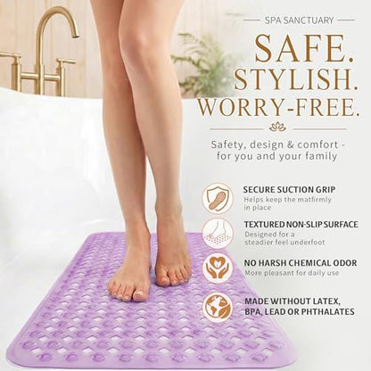 Yimobra Non Slip Bath Mat, Super Strong Suction Cups, Machine Washable Fast - Image 4