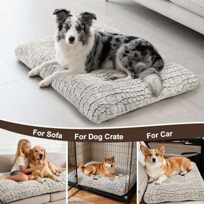 Dog Bed Crate Pad for Small Dogs 24"x18" Coffee - Image 7