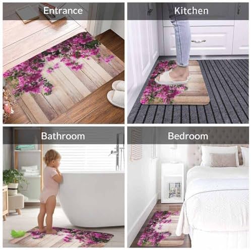 Pink Bougainvillea Flower Bath Mat - Image 4